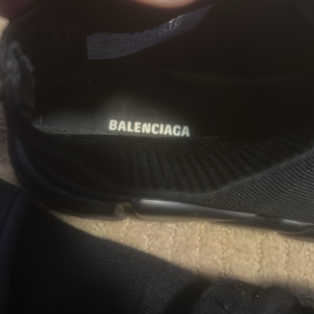 Balenciaga Black Knit Sneakers - Picture 6 of 7